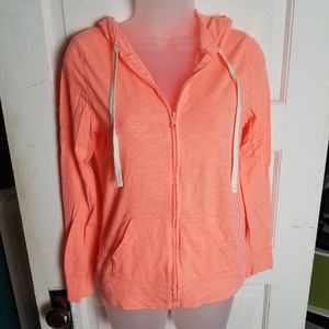 Coral Lightweight Zip-up Hoodie